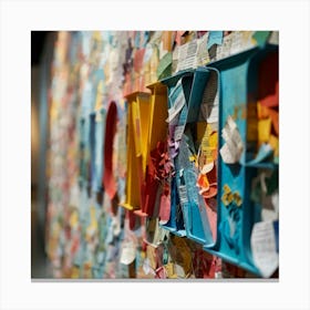 A Creative Collage Overflowing With Color Varying From Vibrant Hues To Pastel Whispers Composed From (1) Canvas Print