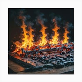 Inferno Typing Canvas Print