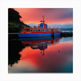 Sunset At The Harbour Canvas Print