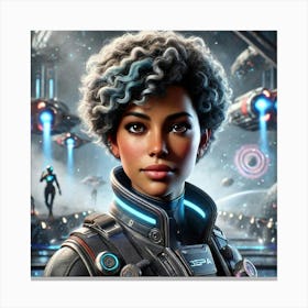 A Detailed Portrait Of Engineer Kaela Tynes, The G Canvas Print