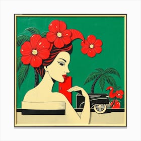 Hawaiian Girl Canvas Print