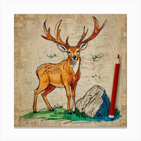 Deer! 46 Canvas Print