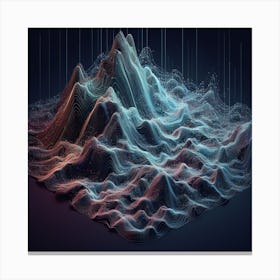 Abstract Mountain Landscape Canvas Print