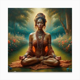 Meditating Woman 11 Canvas Print