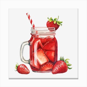 Strawberry Iced Tea Canvas Print