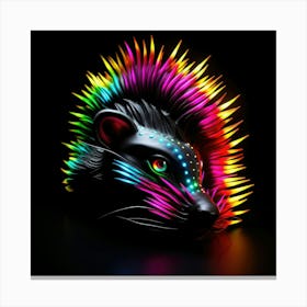 Neon Hedgehog 6 Toile