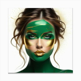 Rostro Mujer Abstracto Canvas Print