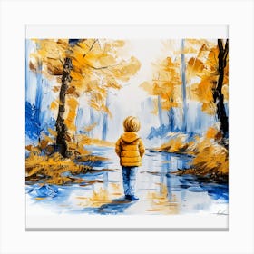 Autumn Walk In The Woods Canvas Print