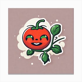 Tomato Sticker 6 Canvas Print