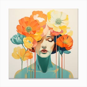 floral woman 7 Canvas Print
