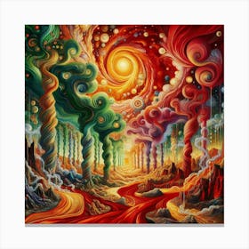 Psychedelic Forest Canvas Print