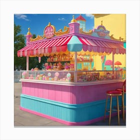 Ice cream shop cabin Canvas Print