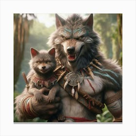 Wolf In The Woods Canvas Print