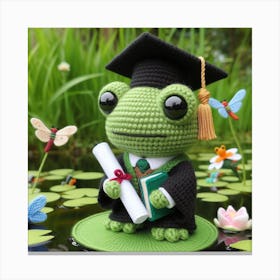 Amigurumi, Frog 1 Canvas Print