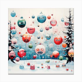 Monsters In The Snow Canvas Print