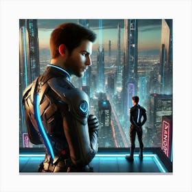 A Sci Fi Depiction Of Darius Krylov Reflecting His Moral Insight Canvas Print