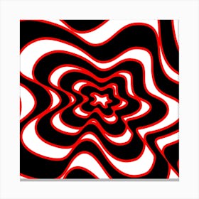 Black And Red Swirls Canvas Print