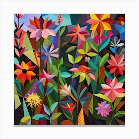 Abstract Flowers Canvas Print