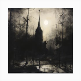 'The Church In The Woods' Canvas Print