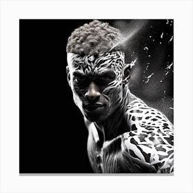 Nba Player In Black And White Canvas Print