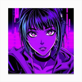 Neon Girl 1 Canvas Print