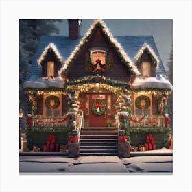 Christmas House 152 Canvas Print