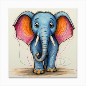 Little Elephant 8 Canvas Print