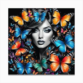 Butterfly Girl 18 Canvas Print