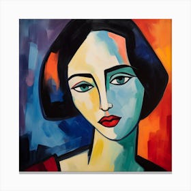 Abstract Portrait Of A Woman 4 Canvas Print