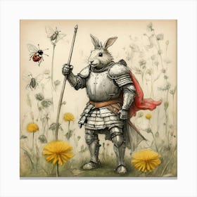 Rabbit In Armor Canvas Print