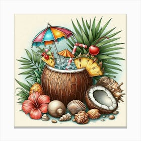 Tropical cocktail 7 Canvas Print