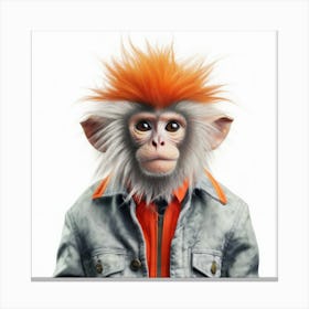 Monkey With Orange Hair Canvas Print