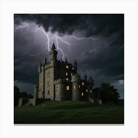 Castle In The Storm 4 Canvas Print