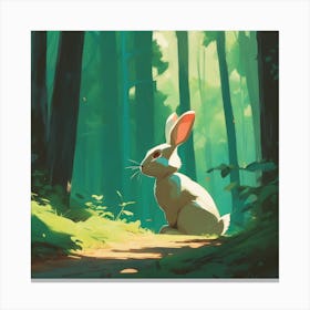 Rabbit In The Forest 22 Canvas Print