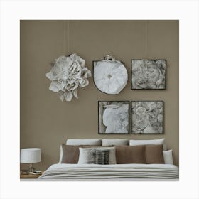 Bedroom With A Bed Canvas Print