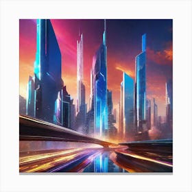 Futuristic City 132 Canvas Print