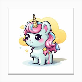 Rizwanakhan Super Cute Hand Drawn Kawaii Style Unicorn Pastel F073569c D09d 41b5 96d5 8393cec2c945 1 Canvas Print