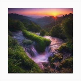 Sunset In The Mountains 14 Canvas Print