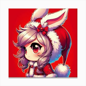 Santa Bunny Canvas Print