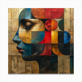 Abstract Portrait Of A Woman Canvas Print