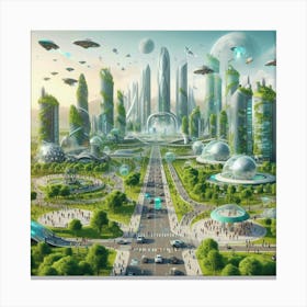 Futuristic City 2 Canvas Print