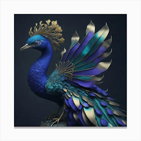  Peacock Bird Canvas Print