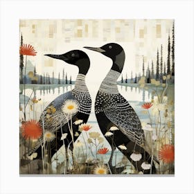 Bird In Nature Loon 1 Canvas Print