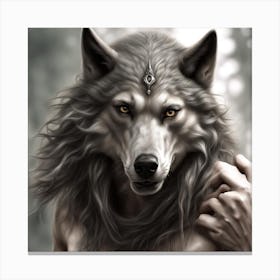 Wolf man Canvas Print