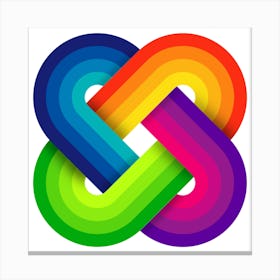 Rainbow Infinity Symbol Canvas Print