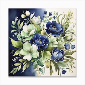 Blue Flowers 2 Canvas Print