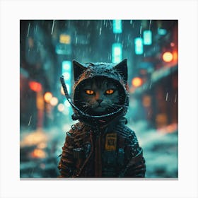 Cat In The City Canvas Print