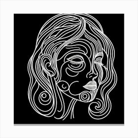 Woman'S Face 4 Canvas Print