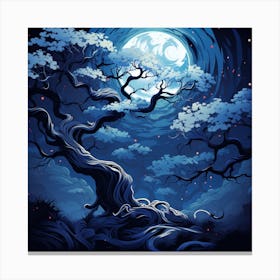 Moonlight Tree Canvas Print