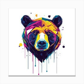 Colorful Bear Canvas Print